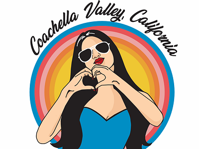 Coachella Vibes. coachella popart t shirt