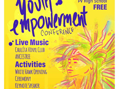 Youth Empowerment Conference design illustration layout poster