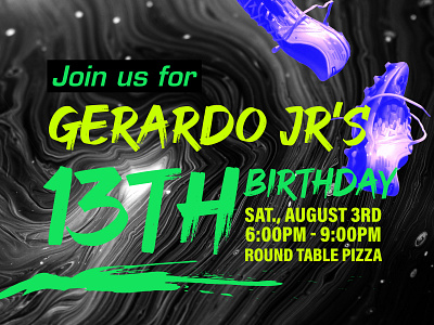 Birthday Invitation design graphic design layout typography