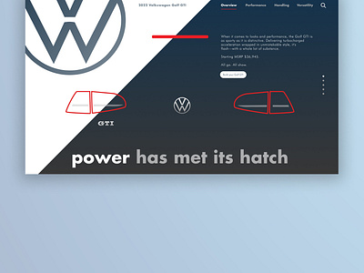 Volkswagen GTI website branding dailyui dailyux design illustration ui uidesign uxdesign