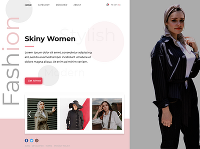 Landing Page Fashion Web design ui ux web