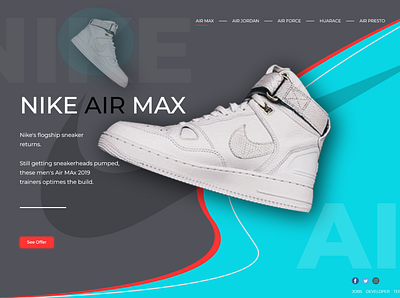 Landing Page Shoe's Olshop Web design ui ux web