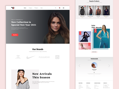 E-comerce Fashion Shop design ui uidesign uiux ux web webdesign