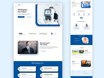 Website Eye Clinic design ui uidesign uiux uiuxdesign ux uxdesign visual design web webdesign