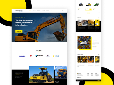 heavy equipment tractors web redesign design ui uidesign uiux uiuxdesign ux uxdesign visual design web webdesign