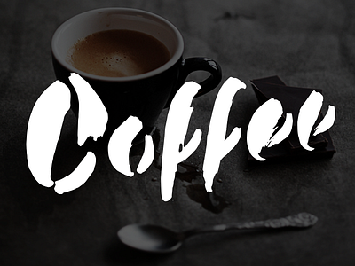 Coffee brush coffee lettering typography
