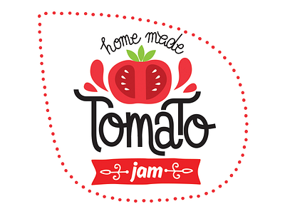 Tomato Jam jam label lettering packaging tomato