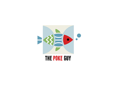 The poke guy fish food logo restaurant