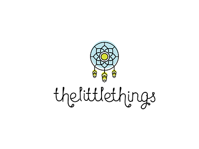 The little things blog dreamcatcher hand lettering logo