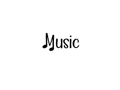 Music music sign typography