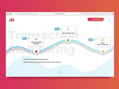 Transaction Monitoring design landing monitoring page ui ux web