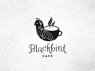 Blackbird Cafe bird cafe logo