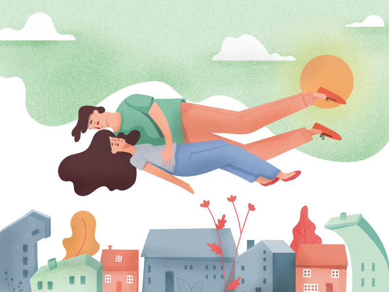 Over The Town vector texture inspiration illustrator illustration editorial digital design artwork art