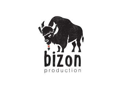 Logo for Bizon Production character illustration logo