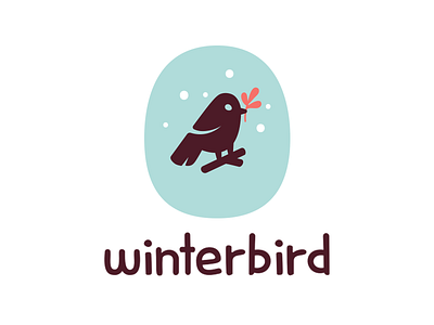 Winterbird bird character design illustration illustrator logo vector
