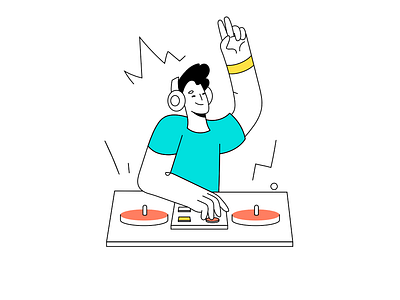 DJ illustration illustration