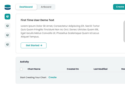 Chart Plotting - New User app chart data design home newuser ui ux web welcome wireframe