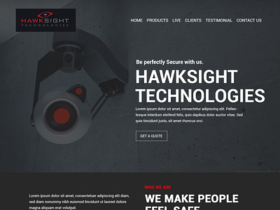 Hawksight Technologies company designmockup technologies web website