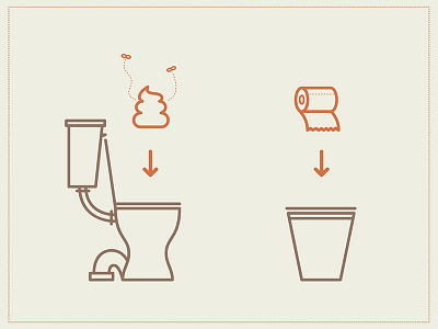 Poop Guide icon illustration toilet turd vector