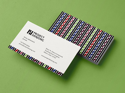 project denjong cards black and white branding branding and identity branding design business card colouful india logo design pattern pattern design sikkim stationary design visiting card