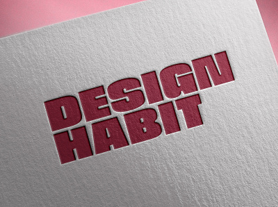 Design Habit Branding proposal bold branding branding and identity branding design confident deboss envelope heavy typography india letterhead logo design red studio branding