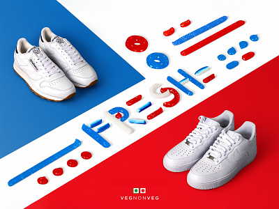 VNV fresh blue classic fresh hand drawn illustration india rbk red reebok shoes sneakers toothpaste