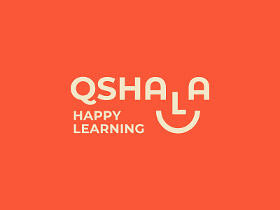 Qshala Happy Learning Logo branding branding and identity branding design india india logo indian branding learning logo design logo face smile smile logo smiley face