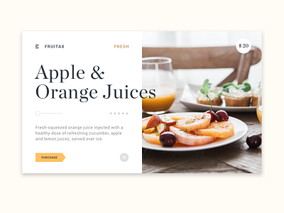 Juice Menu article blog ecommerce food juices minimal simple