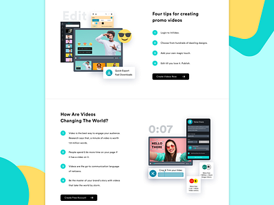 InVideo Landing Page Scroll