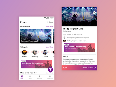 Events App Ui Design