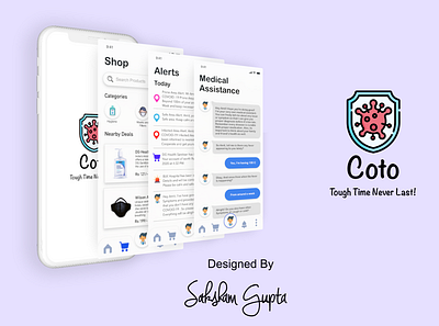 Coto - Tough Time Never Lasts! alert corona coronavirus des design tracker ui ux