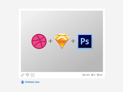 Everybody Loves Attachments attachments dribbble psd sketch
