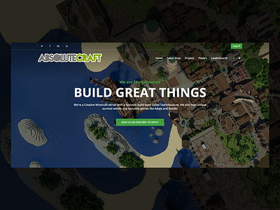 AbsoluteCraft Redesign minecraft redesign server website