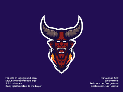 Devil Mascot Logo angry devil evil hell logo design mascot mascot logo red satan