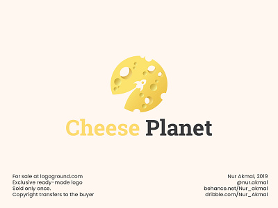 Cheese Planet art background cartoon cheese cosmic cosmos design fantasy food funny galaxy icon illustration moon planet space tasty template vector yummy