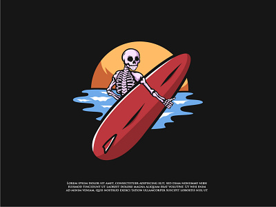 Enjoy Surfing apparel design skull drawing skull illustration tee tshirt graphic
