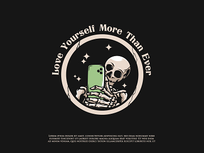 Take a selfie apparel design clothing design graphic design grunge skull drawing skull illustration tshirt design tshirt graphic
