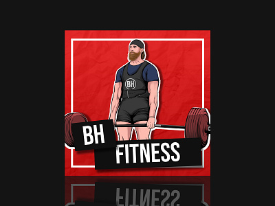 BH Fitness Podcast Cover Art cartoon portrait cover design designer graphic designer podcast podcast cover podcast cover art