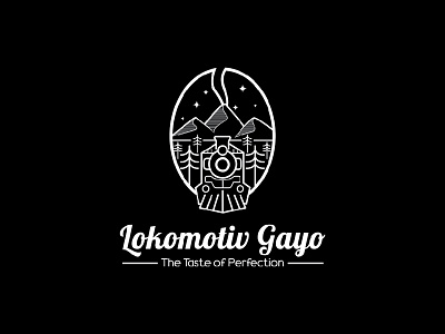 Lokomotif Gayo - Coffee Bean Product Logo branding branding identity coffee coffee bean coffee product design flat graphic logo minimal minimalist monoline vector