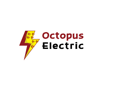 Octopus Electric branding branding logo design electricity flat identity illustration logo logo design minimal octopus vector