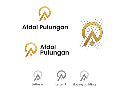 Afdol Pulungan Brand architecture gold gradient lettermark logo logo design monogram monogram logo personal branding