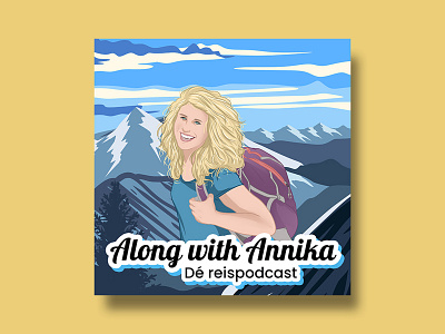 Podcast cover for "Along with Annika" Show branding cartoon cover artwork design illustration illustrative cover design logo podcast podcast art podcast cover podcast cover art podcast cover design podcast logo podcasting vector