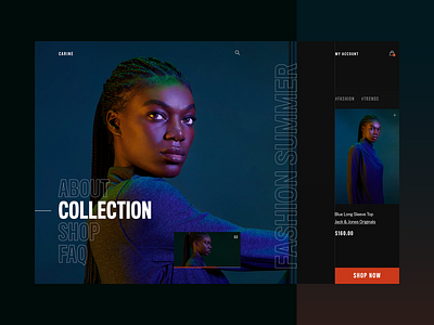 Carine fashion store - summer campaign v2 clean fashion layout modern typography ui ux web webdesign