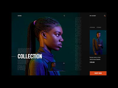 Carine fashion store - interaction concept aftereffects animation clean fashion interaction layout modern principle principleapp principleformac typography ui ux