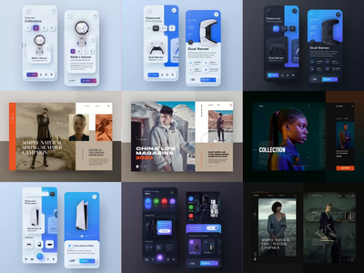 My top 9 of 2020 - Dawid Tomczyk aftereffect animation clean fashion gameui modern neumorphic principleformac typography ui ux