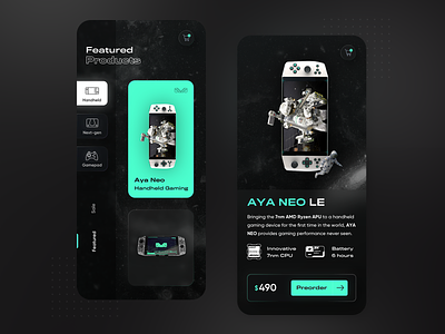 AYANEO Handheld gaming - mobile app concept