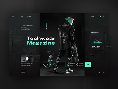 Damascus Techwear Apparel 2021 - web redesign concept