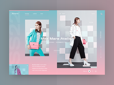 Roxane fashion store - Spring Summer 2022 campaign clean design eccommerce fashion fashionstore layout modern typography ui ux