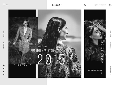 Roxane - fashion store WIP blackwhite ecommerce fashion light luxury minimal modern women