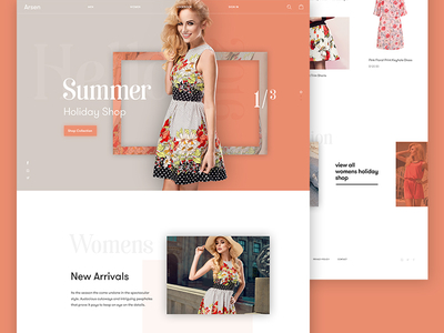 Arsen - fashion store womens page concept ecommerce fashion modern ui ux